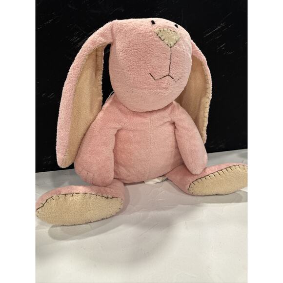 Pottery Barn Kids Patchwork Stitched Pink Bunny Rabbit 16” Plush Stuffed Animal - Picture 3 of 5